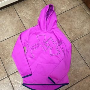 Under Armour hoodie Youth LG (12) loose fit 💜